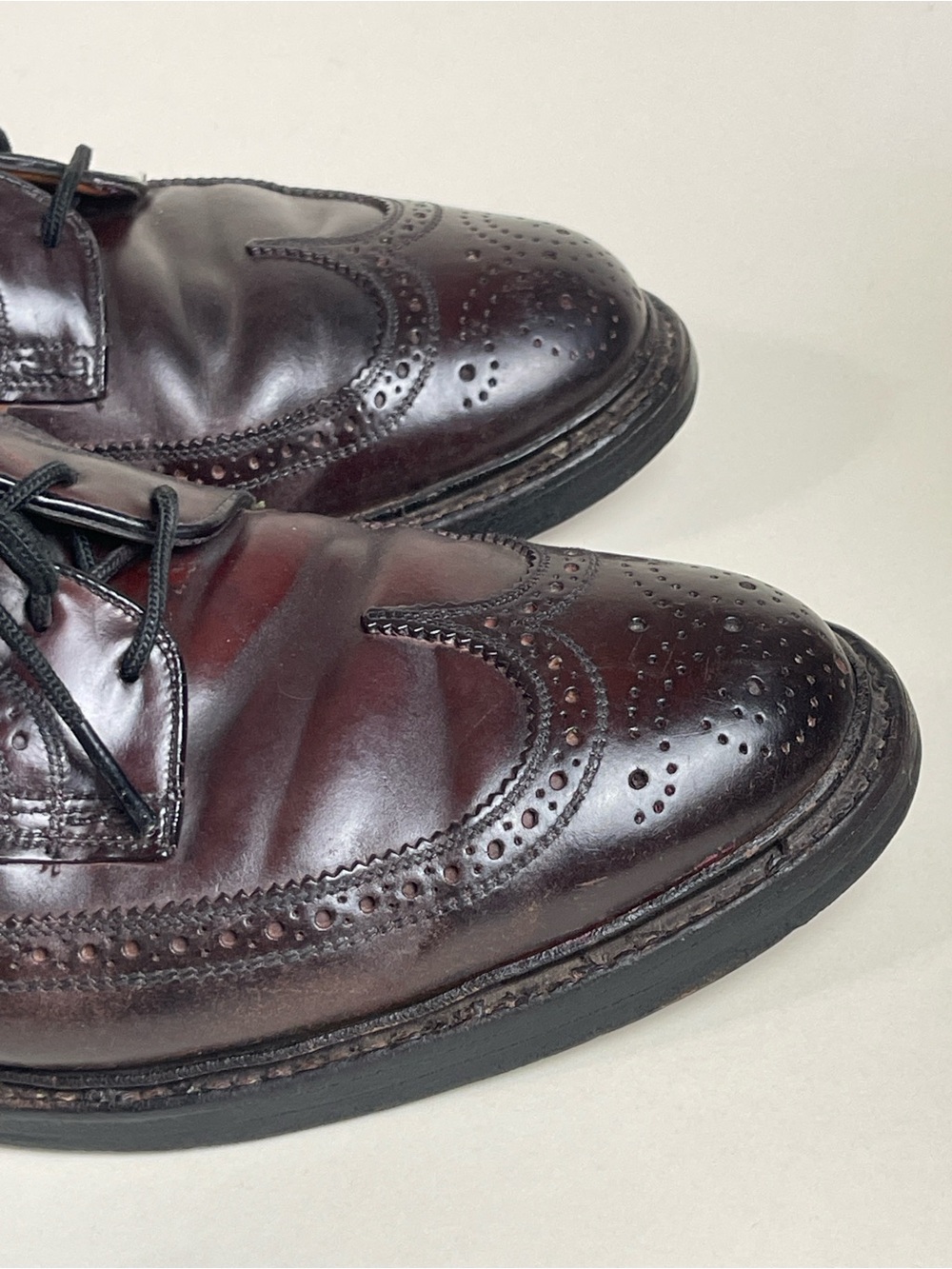 Florsheim Imperial Cordovan Longwing Oxfords V Cleat 93605 Mens 10 D - Picture 12 of 16